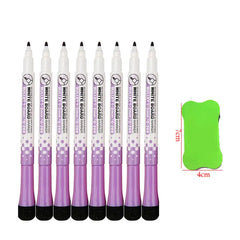 8 Colors Magnetic Dry Erase Markers: Fine Tip Pens for Whiteboards