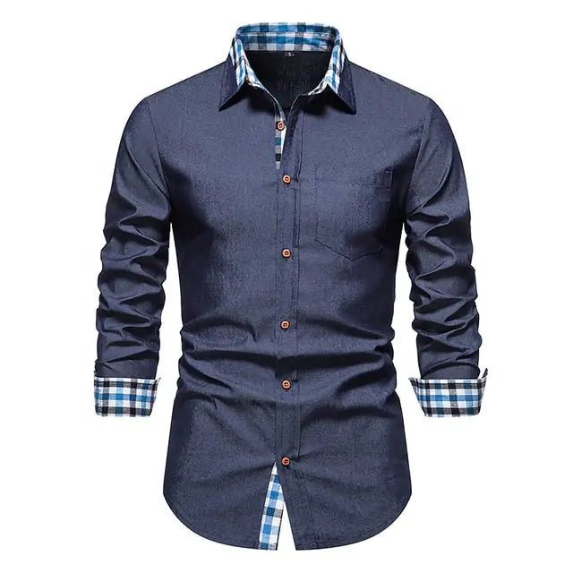 Camisas formales de patchwork para hombres