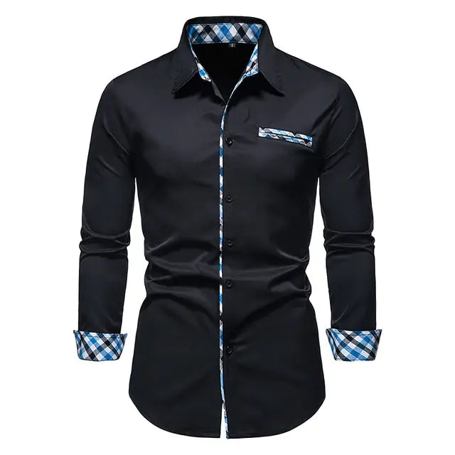 Camisas formales de patchwork para hombres