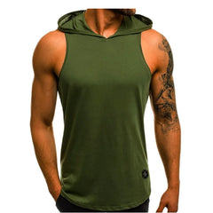 Men's Sleeveless Hoodie T-Shirts