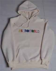 Embroidered Rainbow Letter Pullover Hoodie