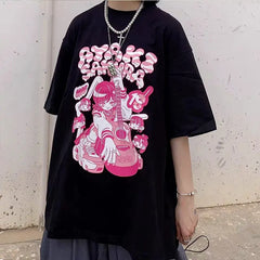 Short Sleeve Oversized Anime T-shirts