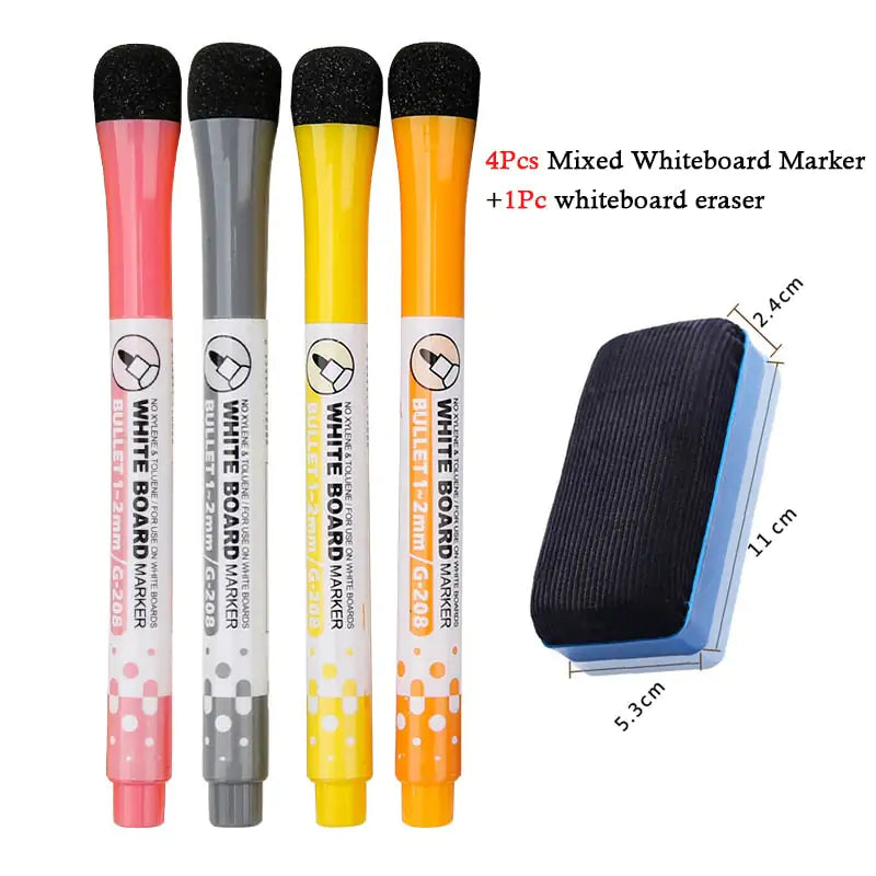 8 Colors Magnetic Dry Erase Markers: Fine Tip Pens for Whiteboards