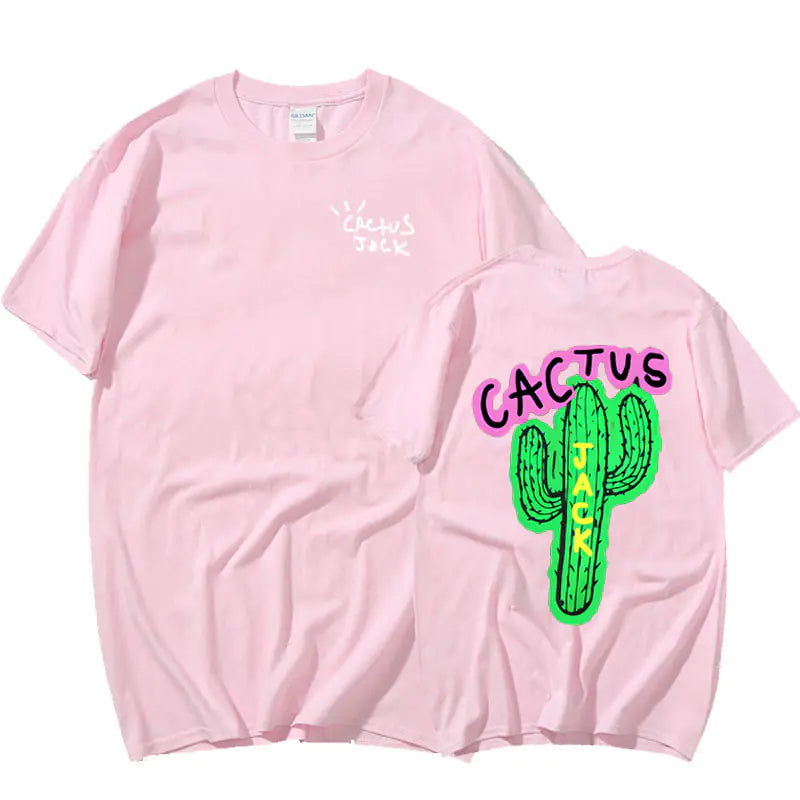 Camisetas harajuku con estampado de cactus para parejas