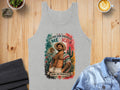 Tank top with Hecho con Orgullo Mexico and Amor sin Fronteras text.