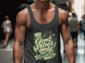 Dark grey tank top with "Good Vibes Only 4th of July" graphic.