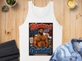 White tank top with "Blessed and Grateful" and Dominican flag design.