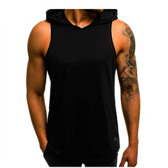 Men's Sleeveless Hoodie T-Shirts