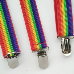 Colorful Stripes Rainbow Suspenders