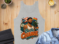 Tank top with "Bethe Change" and rainbow pride flag.