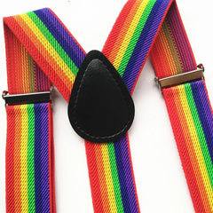 Colorful Stripes Rainbow Suspenders