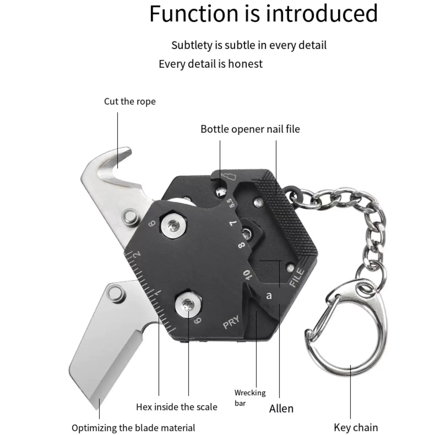 Destornillador hexagonal llavero