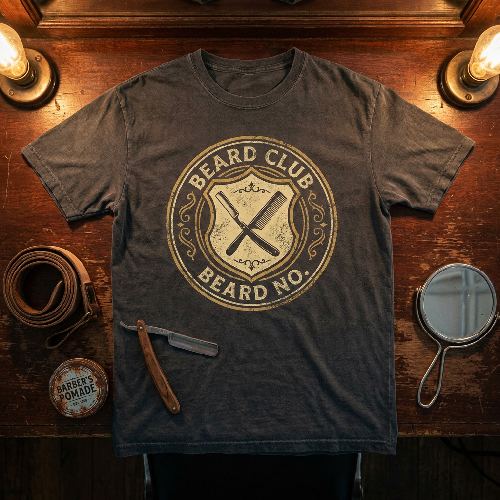 Beard Game T-Shirt — Vintage Barber Beard Club Graphic Tee
