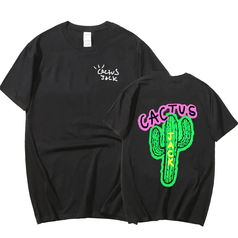 Camisetas harajuku con estampado de cactus para parejas