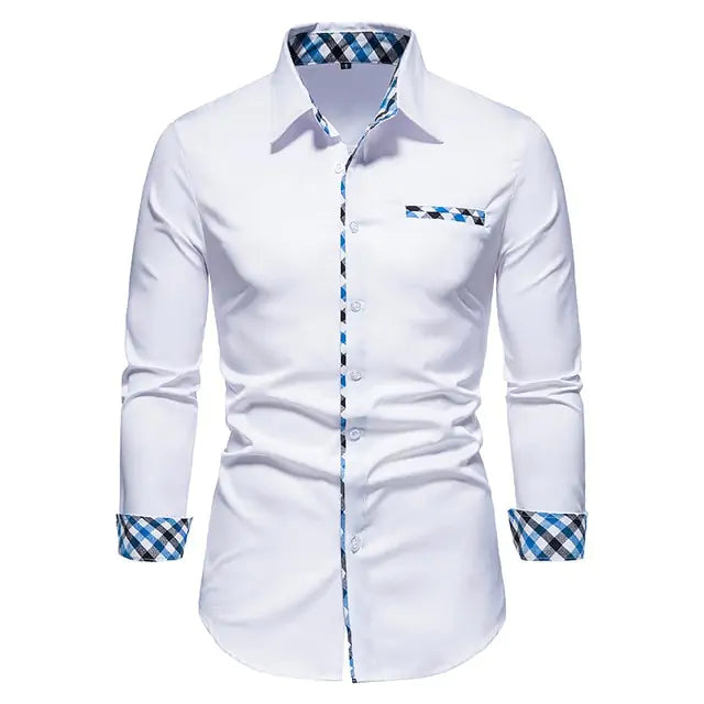 Camisas formales de patchwork para hombres