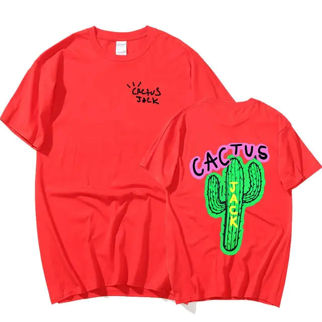 Camisetas harajuku con estampado de cactus para parejas