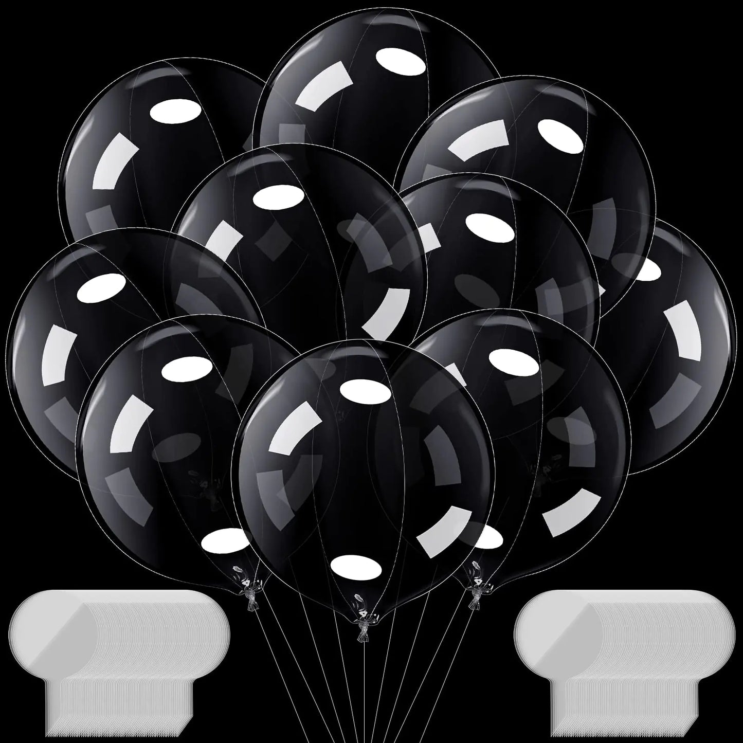100 Pcs Clear Balloons 24 Inch Bubble Bobo Balloons Stuffing Transparent Round Balloons Party Balloons for Christmas Wedding DIY Birthday Party Indoor Outdoor Decorations