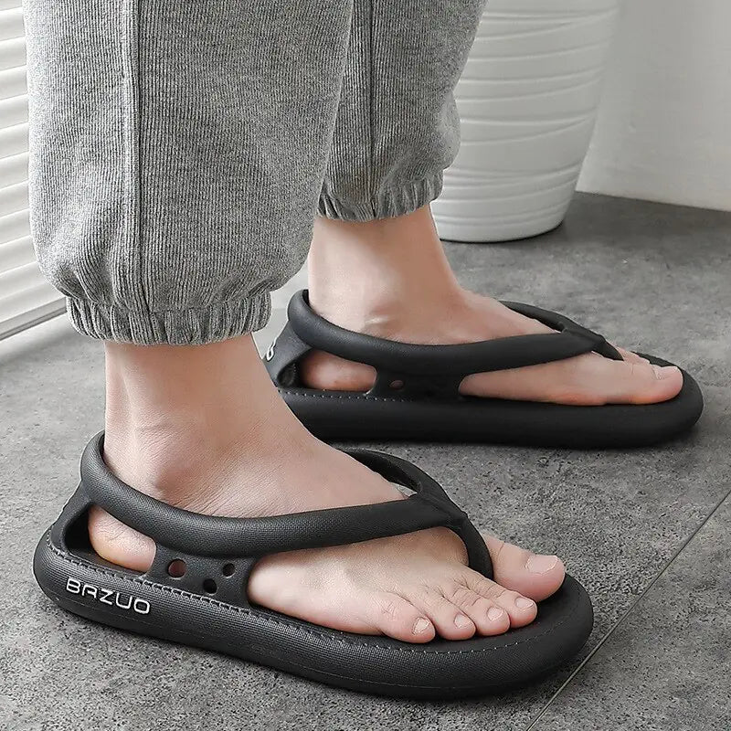 Chanclas antideslizantes para hombre, zapatillas con agujeros