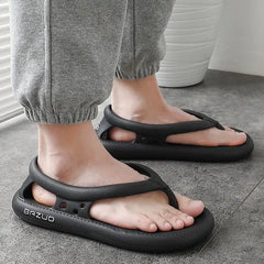 Man Non-slip Flip Flops Hollow Out Slippers