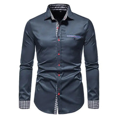 Patchwork Formal Shirts for Men