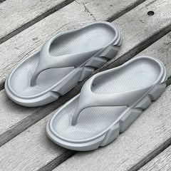 Man Non-slip Flip Flops Hollow Out Slippers