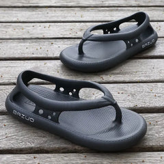 Man Non-slip Flip Flops Hollow Out Slippers