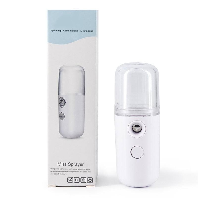 Pulverizador facial Nano Mist, instrumento de belleza, vaporizador facial USB, belleza hidratante