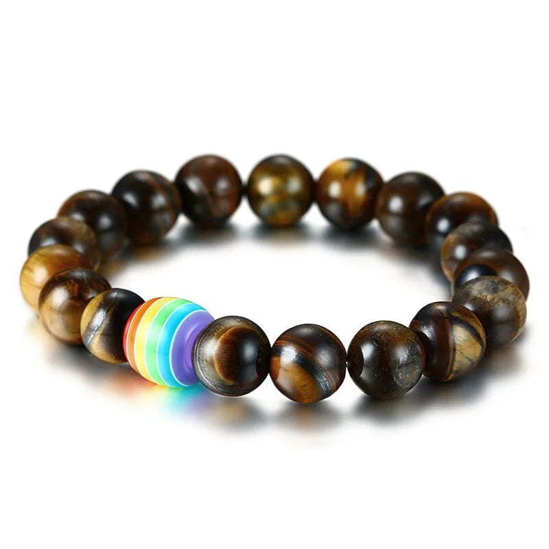 Rainbow Bead Pride Bracelet