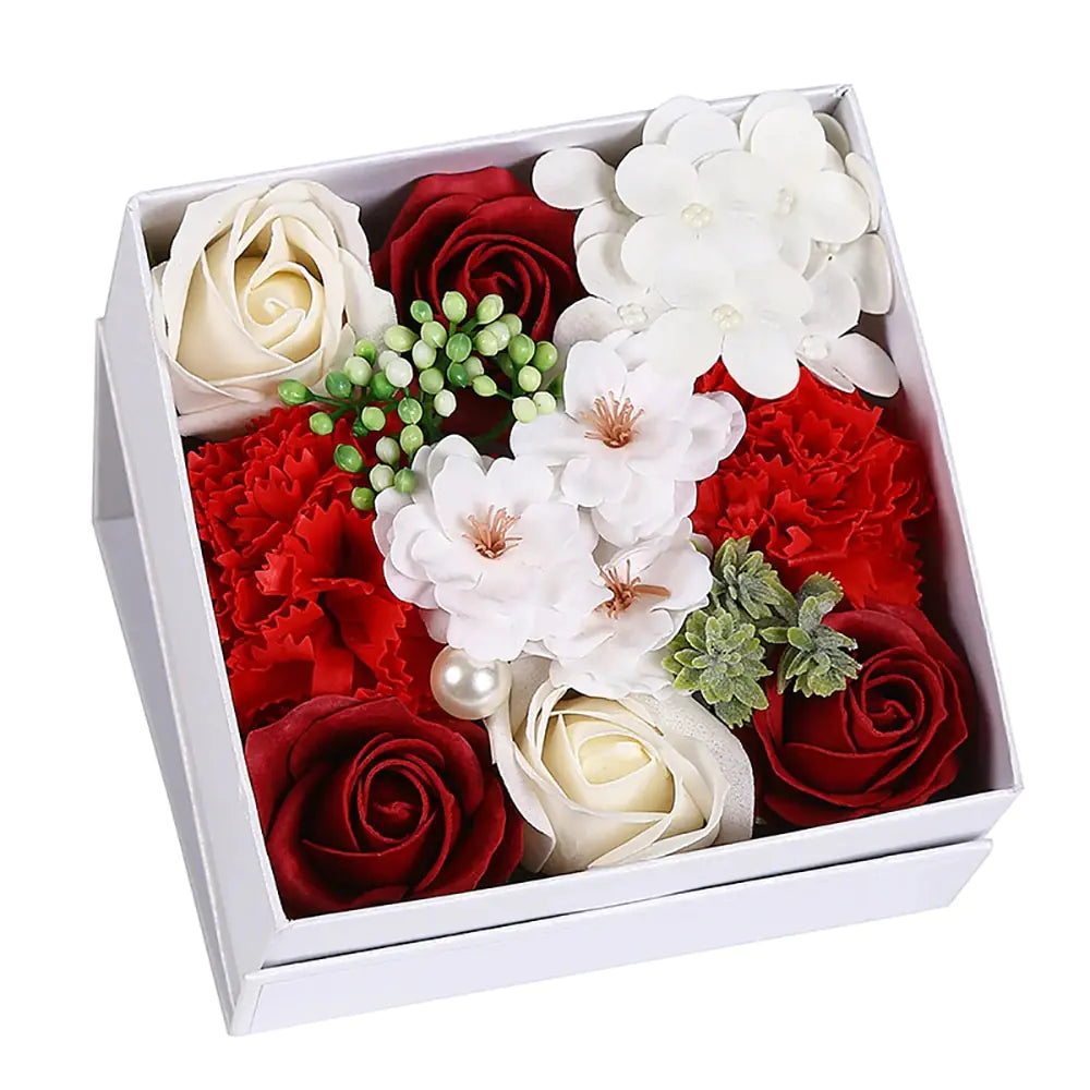 Caja de jabones perfumados con rosas