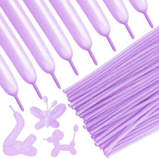 260 Balloons Long Balloons 100 Pcs Purple 260 Balloons Long Balloons for Tying Balloon Arch Latex Balloons for Animal Balloons Transparent Twisting Balloons for Weddings Birthdays Animal Model