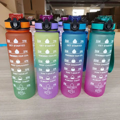 1 Liter Water Bottle Motivational Sport Water Bottle Leakproof